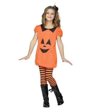 Girls Pumpkin Romper Costume