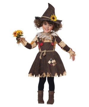 Pumpkin Scarecrow Girls Costume