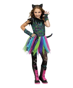 Wild Rainbow Cat Girls Animal Costume